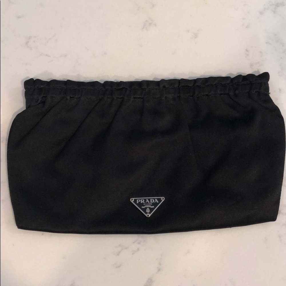 Small Black Prada Clutch